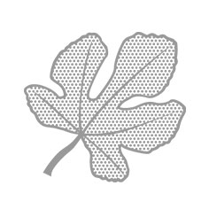 silver halftone leaf