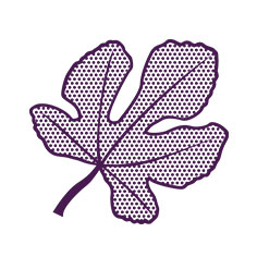 purple halftone leaf